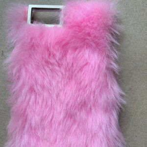 Pink Faux Fur iphone case fits iphone 7 + 8